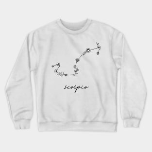 Scorpio Zodiac Wildflower Constellation Crewneck Sweatshirt
